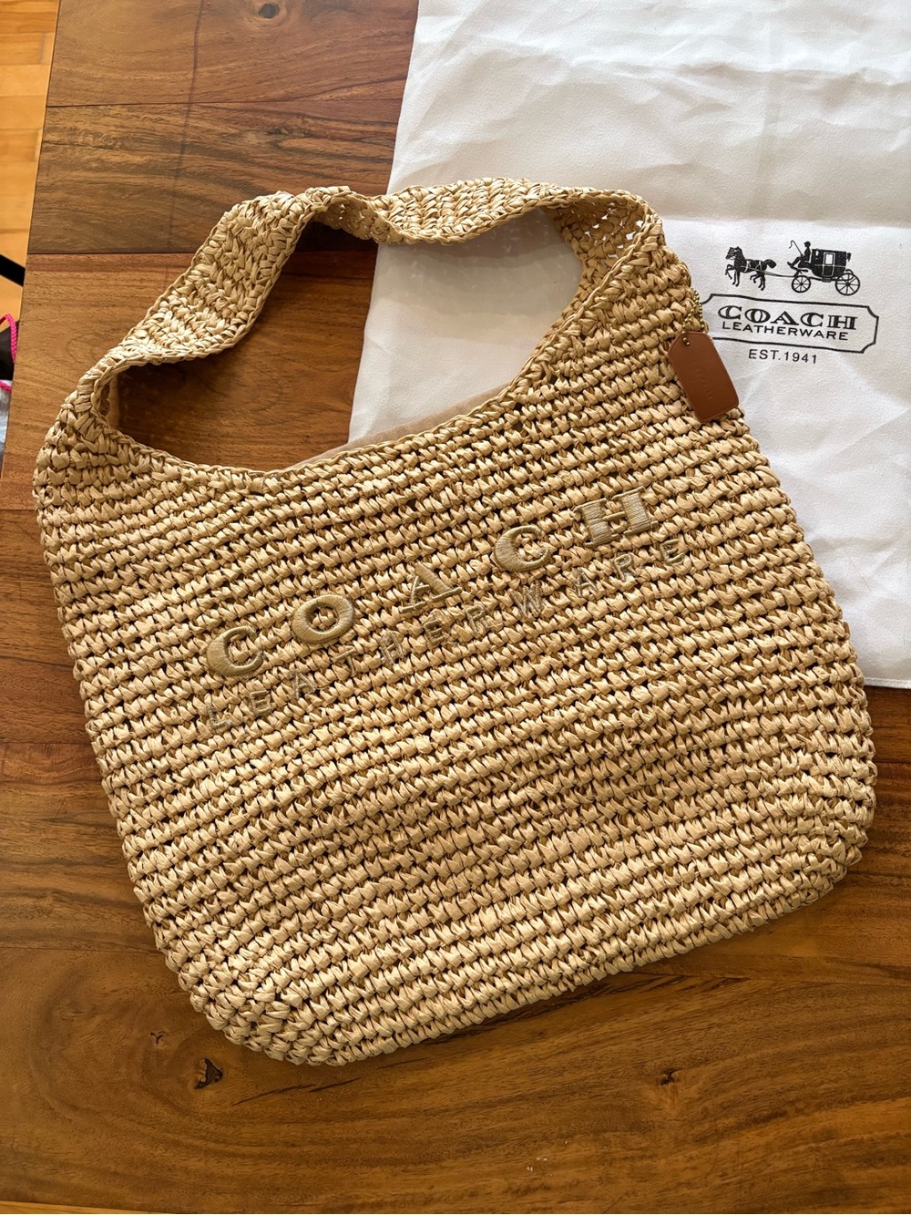 Natural Raffia Summer Beach Shoulder Bag - Picture 2 of 10
